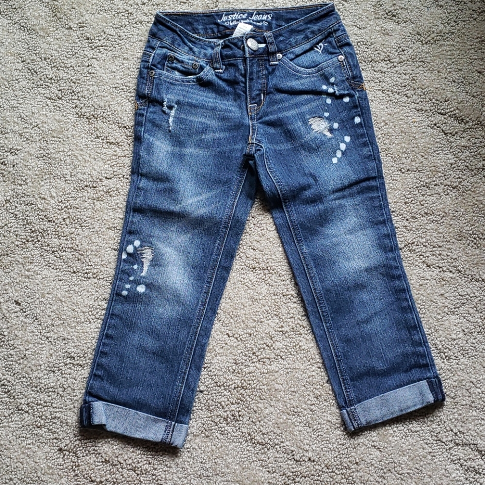 Girls size 8 slim Justice capris